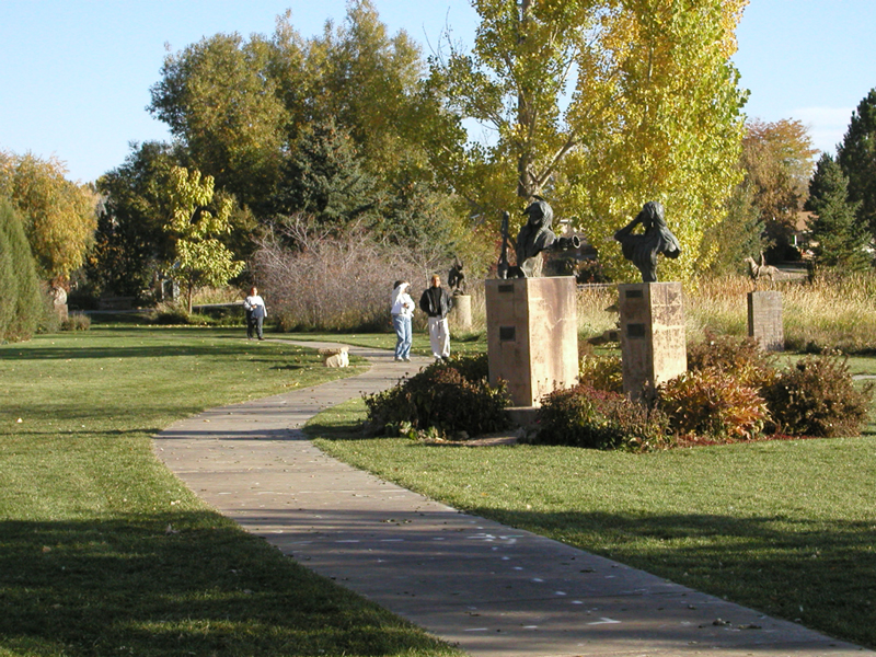 Benson Sculpture Garden in morning