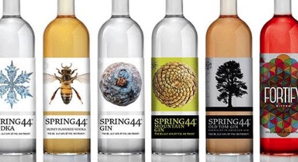 Liquor selection from Spring44 distilling