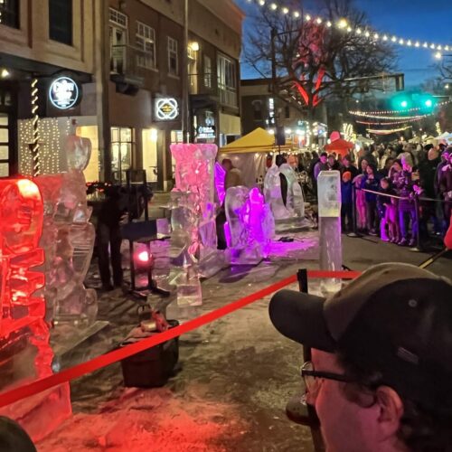 Ice Sculptures on 4th Street at Sweetheart Festival