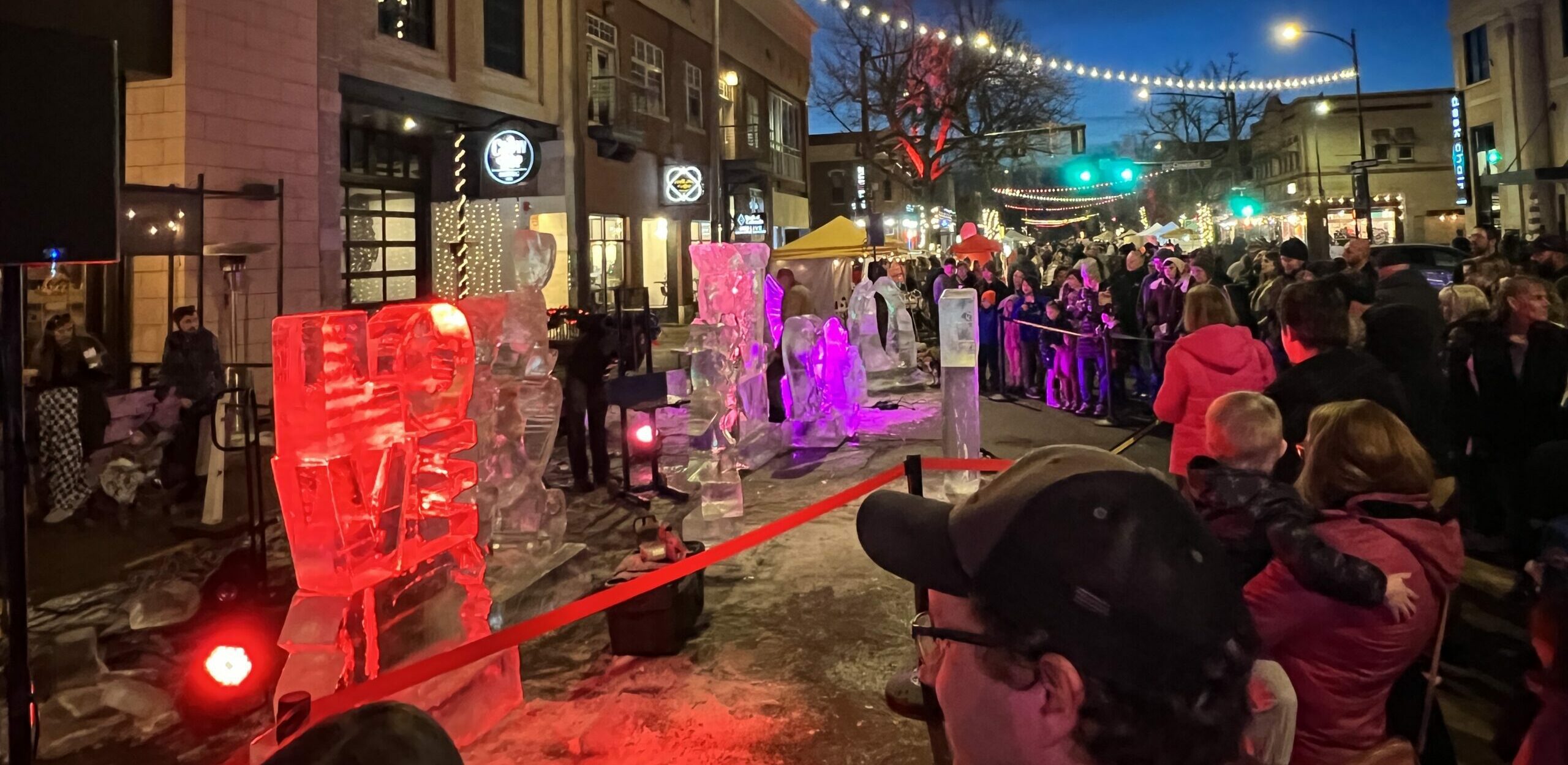 Ice Sculptures on 4th Street at Sweetheart Festival