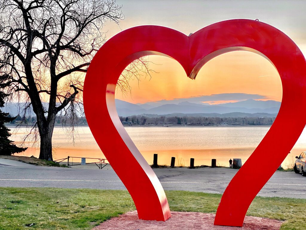 Lovelock Sculpture located by Lake Loveland