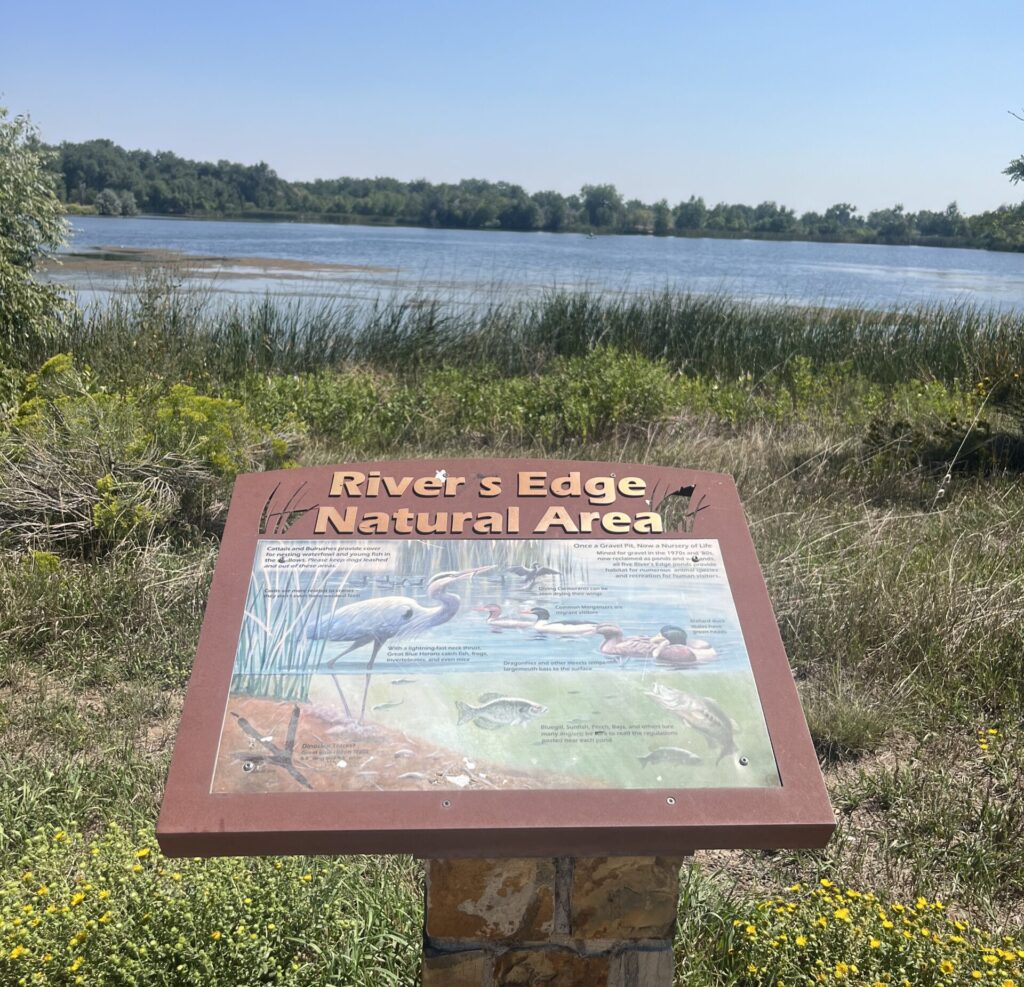 Sign at River's Edge Natural Area