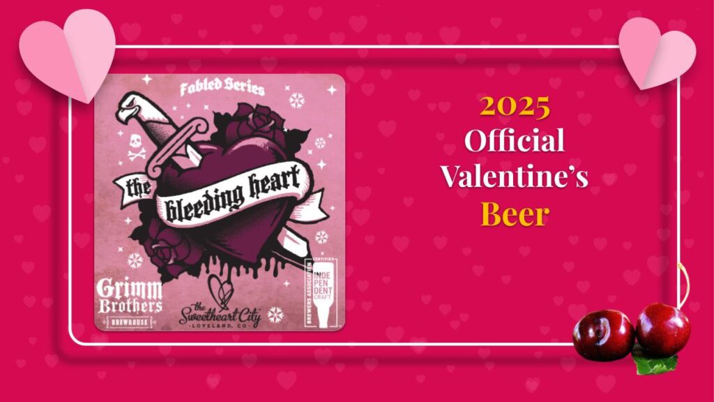 2025 Official Valentine's Beer label from Grimm Brothers Brewing