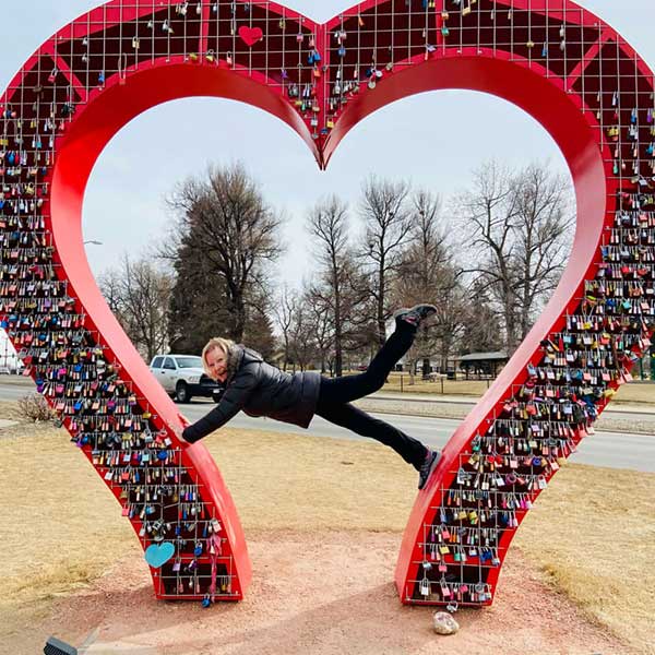 Love Lock Sculpture in Loveland, Colorado