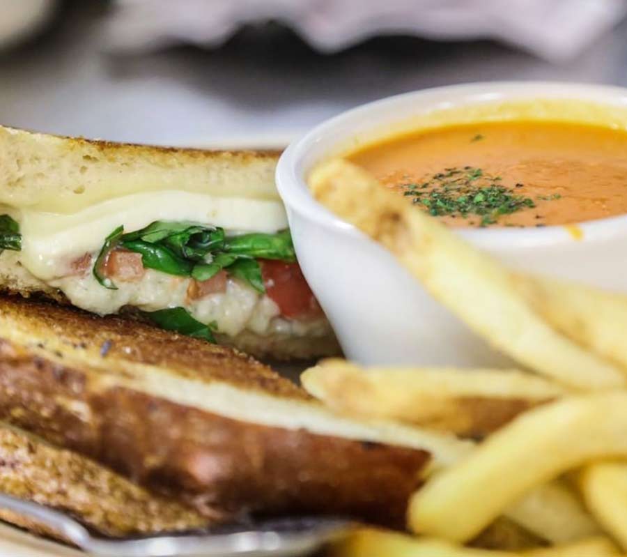 Grilled cheese and tomato soup at Bent Fork in Loveland, Colorado