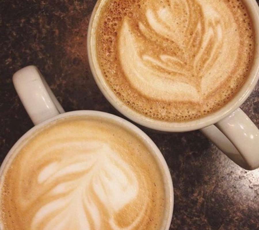 Coffee with art on top in Loveland, Colorado